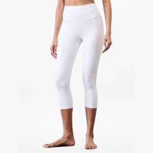 NWT Athleta Elation Ultra High Rise Capri Leggings, Bright White, Size Large